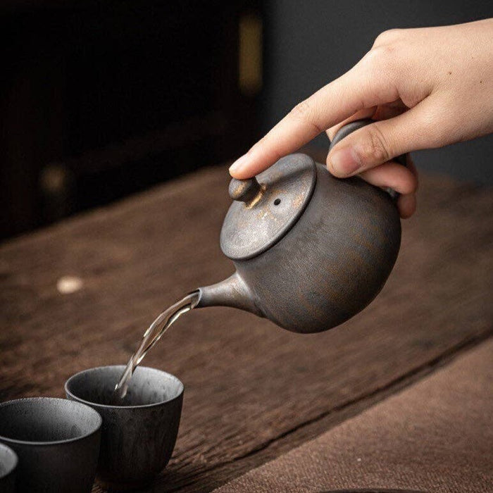 Ceramic Metallic Glaze Teapot