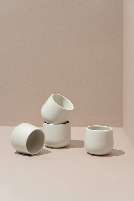 Stoneware Coffee Cup | White | Edan 6 oz