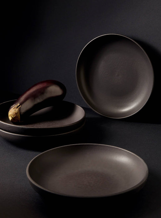 Stoneware Pasta Plate | Black| Youlha 9.4"