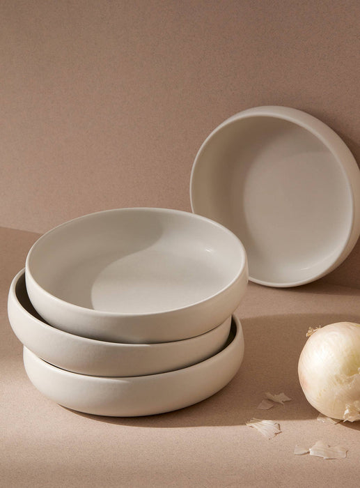 Stoneware Pasta/Salad Plate | White | Edan 7.9"