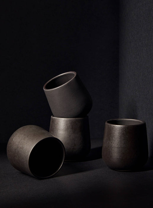 Stoneware Coffee & Tea Cup | Black | Edan 7.5 oz