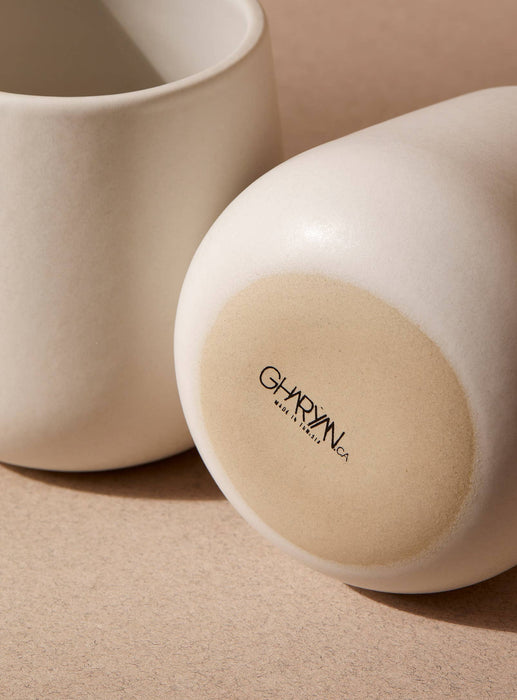 Stoneware Coffee & Tea Cup | White| Edan 7.5 oz