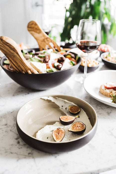 Stoneware Pasta/Salad Plate | White | Edan 7.9"