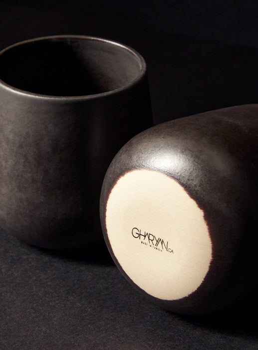 Stoneware Coffee & Tea Cup | Black | Edan 7.5 oz