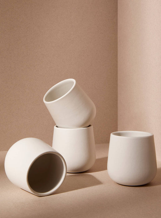 Stoneware Coffee & Tea Cup | White| Edan 7.5 oz